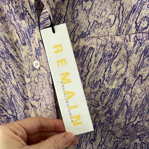 🎀 NWT Remain Birger Christensen marika marbled print shirt dress us 10 - Picture 13 of 16